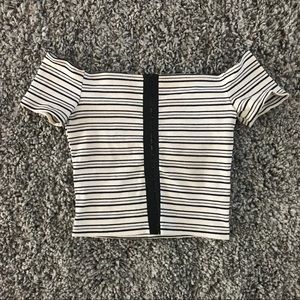 Topshop Off the Shoulder Crop Top Size US4